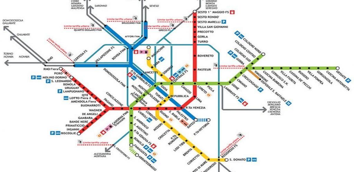 tube map milano