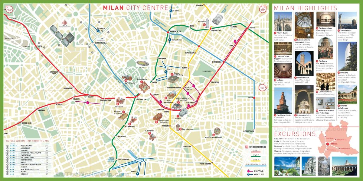 city sightseeing Mailand Karte