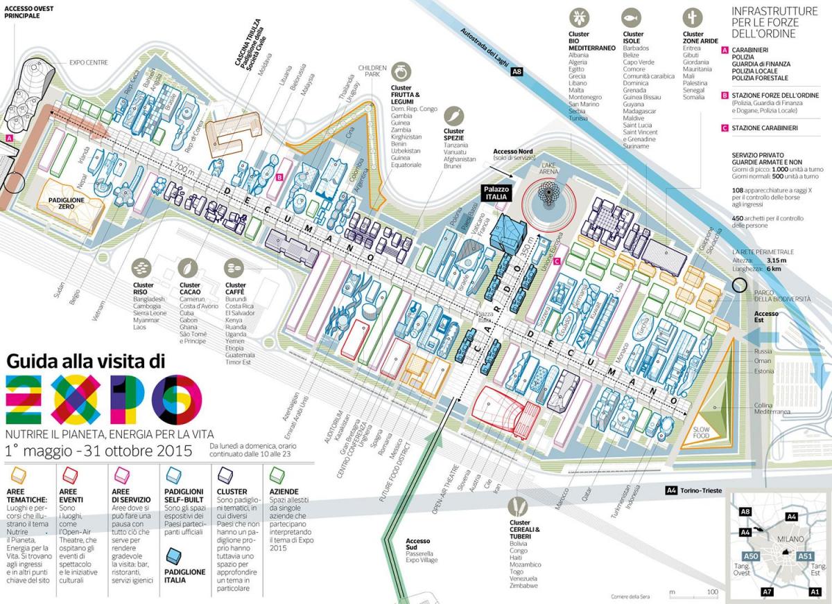 Karte von Mailand expo