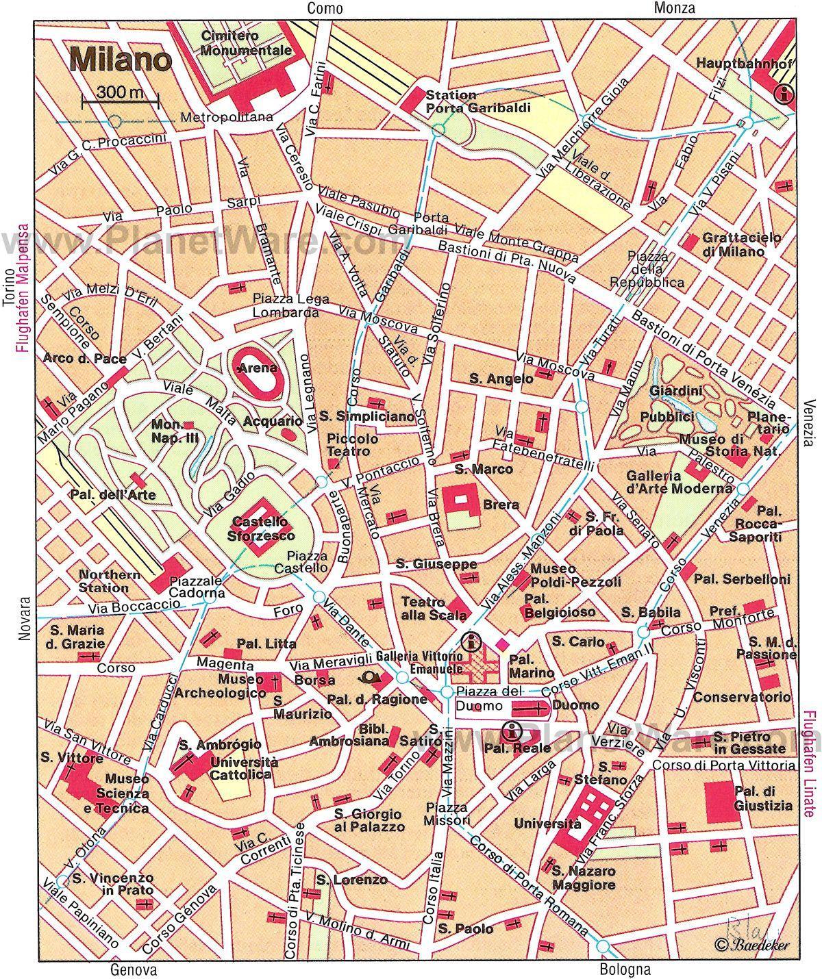 Mailand, Italien-map tourist