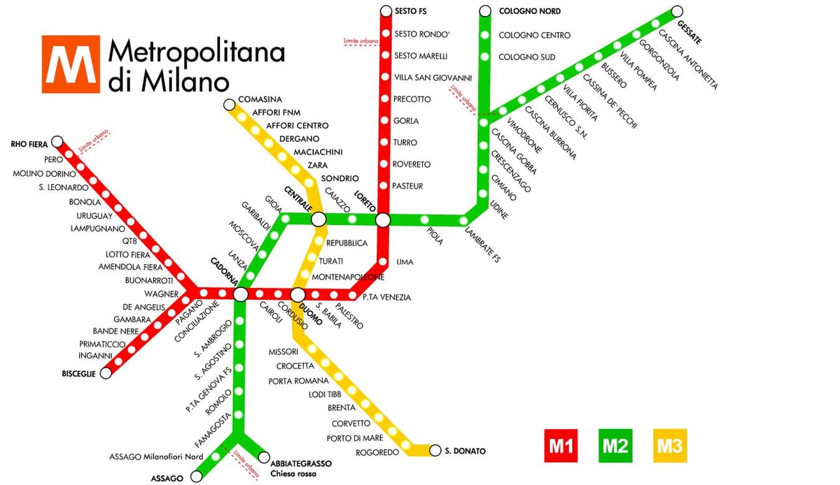 U-Bahn-Karte milano