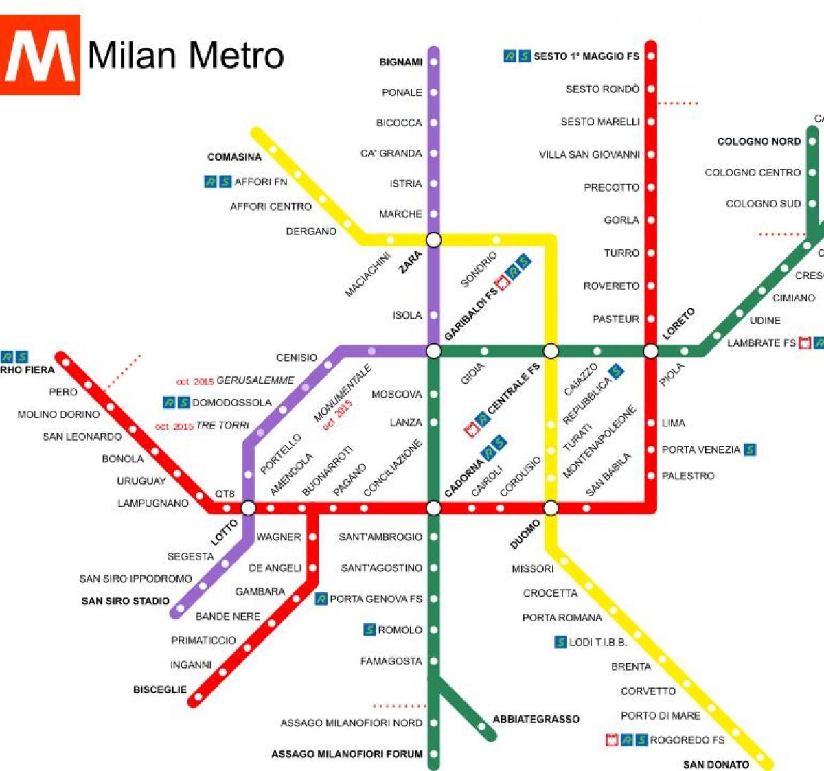 Mailand Italien train station map