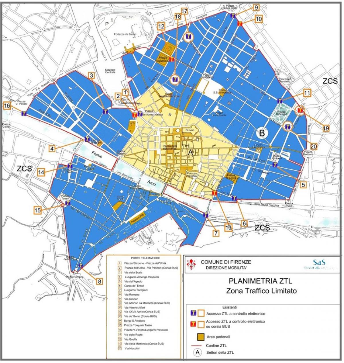Karte von Mailand ztl-zone