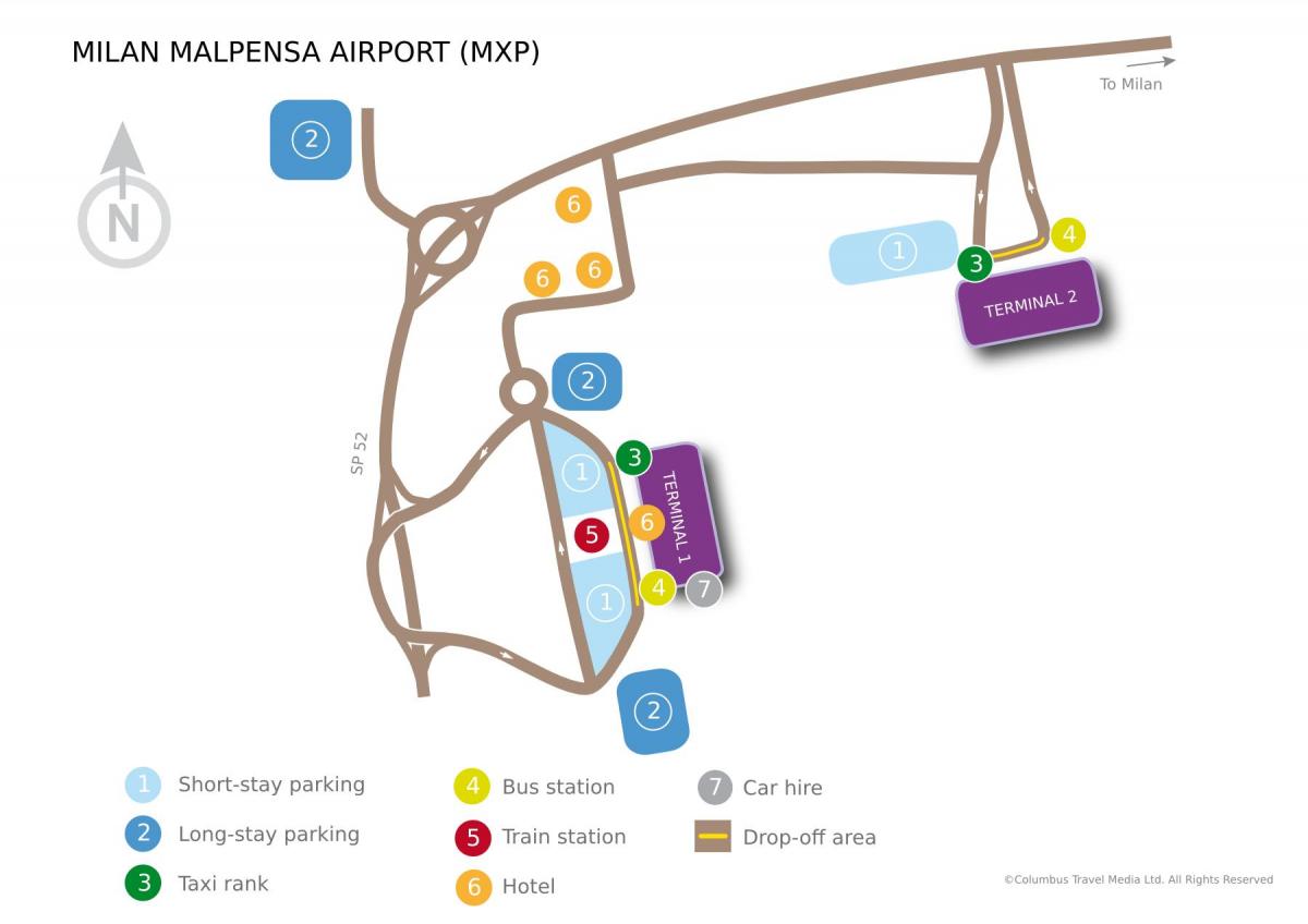 Flughafen Mailand malpensa terminal 1 Karte