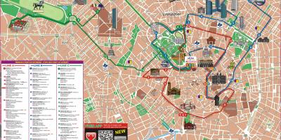 Mailand hop-on-hop-off bus tour-Karte