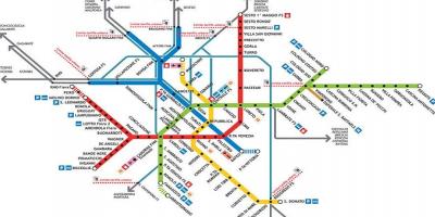 Tube map milano