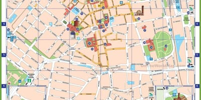 Mailand, Italien-Sehenswürdigkeiten Karte